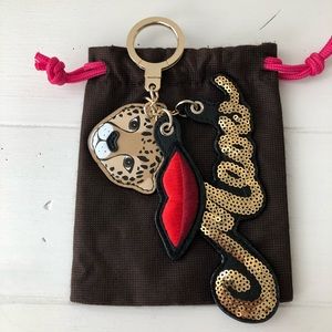 Kate Spade Meow Leather Key Chain